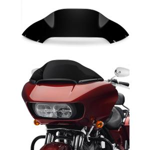 8" Wave Windshield Windscreen Wind Splitter Compatible with Harley Davidson Touring Road Glide 2015-2024,Road Glide 3 RG3 2023-up (Black)