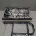 2-Tier Stainless Steel Dish Drying Rack, Space-Saving Kitchen Organizer for in/Over Sink/Counter, with Removable Drain Tray & Cutlery Holder & Utensil Holder, Black