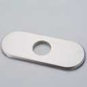 3 x Wovier Faucet Plate, Brushed Nickel Sink Hole Cover Plate, 6" Circular Escutcheon Plate 304 Stainless Steel Deck Plate for 1 or 3 Hole Bathroom or Kitchen Sink Faucet Mixer Tap