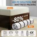 Storage Logic Foam Mattress Vacuum Bag with 4 Adjustable Packing Straps for Moving, Storage, Shipping, Vacuum Seal Mattress Bag with Packaging Straps (Queen/Full/Full-XL)