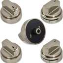 AEZ73453509 Gas Stove Knobs Replacements, 5 Pack Oven Knobs Compatible with LG LDG3016ST LRG3060ST LDG3011ST LRG3091ST Gas Range Knobs etc, Replaces AEZ72909008 AEZ73453503