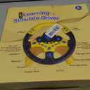 Coherny Simulated Driving Controller Portable Simulated Driving Steering Wheel Copilot Toy Children's Educational Sounding Toy Small Steering Wheel Toy Gift Funny Interactive Driving Wheel with Music (Yellow)