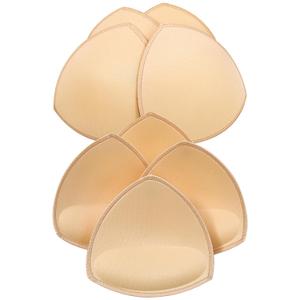 Bra Inserts 4 Pairs, Sports Bra Pads Inserts for Women, Sew in Bra Cups for Dresses, Bathing Suit Inserts (Medium, Beige)