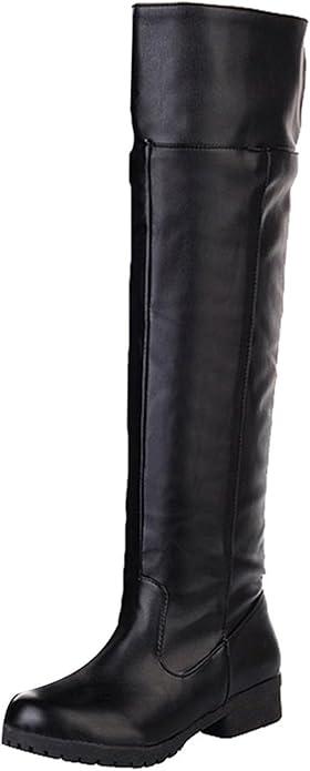 Adult Men Knight Boots Leather Warrior Cosplay Costume Pirate Shoes Knee High Footwear Halloween Costume size 14