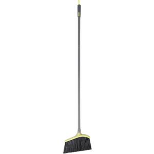 Casabella Wayclean Wide Angle Broom with Densely Packed Bristles, Gray