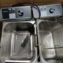 Commercial Deep Fryer - 3400W Electric Deep Fryers with 2x6.35QT Baskets 0.8mm Thickened Stainless Steel Countertop Oil Fryer 20.7QT Large Capacity with Temperature Limiter (12L)