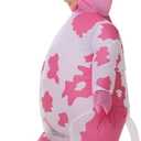 Inflatable Cow Costune Blow up Animal Costume for Cosplay Party Halloween Suit Parade Carnival Outfit, Pink, Large(150cm-190cm)