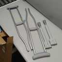 Aluminum Crutches for Adults & Seniors, Adjustable Crutches for Walking, Comfortable Lightweight Crutch with Underarm Pad & Crutch Bag & Hand Grip, 300 LB Weight Capacity, Fitting 5'8"-6'6", 1 Pair