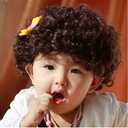 Sywwlov Brown Short Curly Wavy Wigs for Kids Child Costume Cosplay Wig Hair Adjustable Synthetic Heat Resistant (Brown)