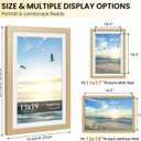 13x19 Picture Frame Set of 2, Wood Frame with Real Glass, Wide Border, 13X19 in