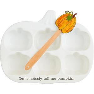 Mud Pie Figural Muffin Tray Set Bakers, pan 7 1/2" x 11" | spatula 8", WHITE