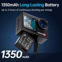 Action Camera 4K 60FPS with Touch Screen 20MP Waterproof Camera Underwater 131FT with EIS for Snorkeling Helmet Bike 170 Wide Angle Remote WiFi 5XZoom