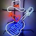 Cowboy Neon Sign Millers Lite Guitar Glass 19''Beer Bar Man Cave Neon Sign Light for Bedroom Home Pub Cafe Birthday Gift Neon Artwork Decor