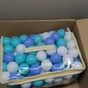 MoonxHome Ball Pit Balls for Toddlers, BPA Free Crush Proof Plastic Toy Balls for Ball Pit, Children's Pool Water Toys, Macaron Ocean Balls for Play Tent 2.15 Inch Pack of 100 200 500 800 1000 (M-green&blue)