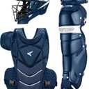 Easton | JEN SCHRO The Very Best Fastpitch Softball Catcher's Equipment | Box Set | NOCSAE Certified | Small, Navy