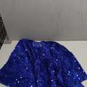 FUHSY Blue Tree Skirt Christmas 46 Inch Velvet Tree Skirt Sequin Tree Mat Elegant Sequence Tree Mat Kits Shiny Xmas Skirts Tree Decoration for Merry Christmas Holiday Halloween Tree Skirts