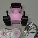 ALLCELE Girls Robot Toy, Rechargeable RC Robot for Kids, Remote Control Toy with Music and LED Eyes, Gift for Children Age 3 Years and Up - Pink