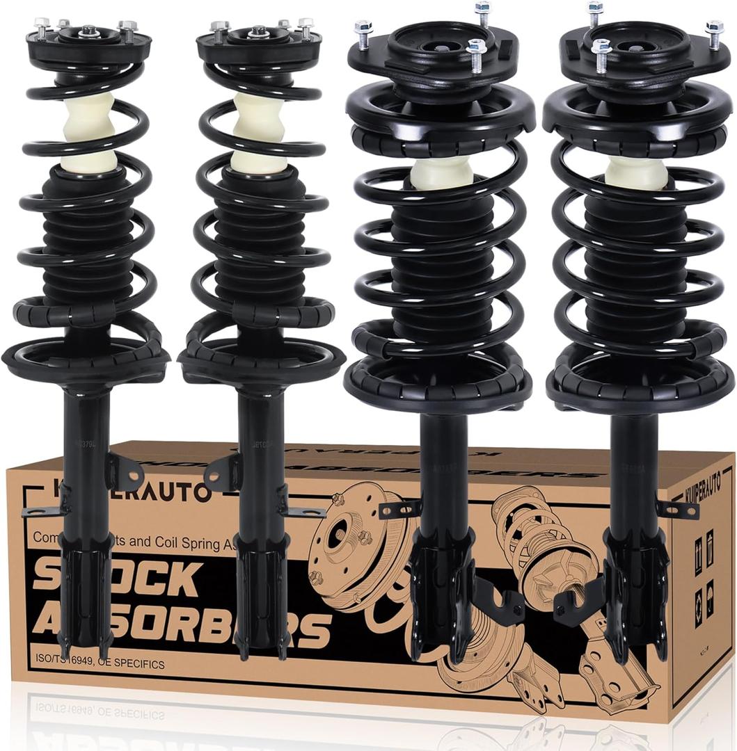 271951 271952 171953 171954 Complete Front Rear Struts Assembly Compatible for 1998-2002 Chevy Prizm / 1993-2002 Toyota Corolla / 1993-1997 Geo Prizm 4PCS (Left and Right) Shocks Absorbers