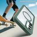 for Samsung Galaxy A16 5G Case, [Transparent & Holster Series] Belt Clip Full Body Shockproof Protective Cell Phone Cover with 2 Pack Tempered Glass Screen Protector (Dark Green/Clear)