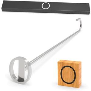 PKPKAUT Steak Branding Irons Personalized for Steak, Buns, Wood & Leather | Personalized Stainless Steel BBQ Brander | Branding Stick with Gift Box | 12" Hand-Forged Handle (1" Letter, O)