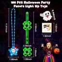 100 PCS Halloween Party Favors for Kids Halloween Glow in The Dark Toys Bulk Party Supplies Light Up Spin Necklace Bracelet LED Ring Halloween Goodie Bag Fillers Treats Classroom Prizes Trick or Treat