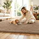 8x10 Area Rugs for Living Room Bedroom, Large Area Rug Shaggy Carpet Soft Plush Furry Bedside Rug, Rugs for Home Decor (Beige, 8 x 10)