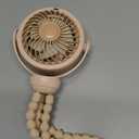 SWEETFULL Baby Stroller Fan - 4000mAh Rechargeable 4-Speed Quiet with LED Display & Night Light, Mini Portable 360 Clip On Safe Fan for Car Seat, Crib, Travel - Brown