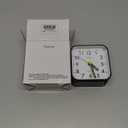 Small Battery Operated Analog Alarm Clock Silent Non Ticking, Ascending Beep Sounds, Snooze,Manual Light, Easy Set(Black)