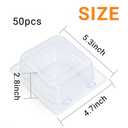 50 Count Clear Plastic Containers with Lids for Food, Thickened Disposable Sandwich Containers Clamshell Boxes for Cake Slice, Dessert, Hamburger, Salad