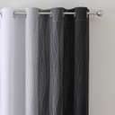 Estelar Textiler Full Room Darkening Blackout Curtains 72 Inch Length 2 Panels Set, Ombre Greyish White and Black Thermal Insulated Full Light Blocking Grommet Blackout Drapes for Bedroom, 52Wx72L