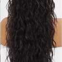 NICECCA Claw Long Wavy 2-in-1 Ponytail Extension Black Brown 30" Curly Pony Tail Clip in Hair Extensions for Women Long Wavy Synthetic Hair Fluffy Natural Looking Synthetic Hairpiece for Daily Use