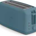 bella 4 Slice Slim Toaster, Fits-anywhere Kitchenware, 6 Setting Shade Control with Reheat & Cancel Buttons, Fits Sourdough, 10 Long Slot, Anti Jam & Auto Shutoff, 900 Watt, Surf