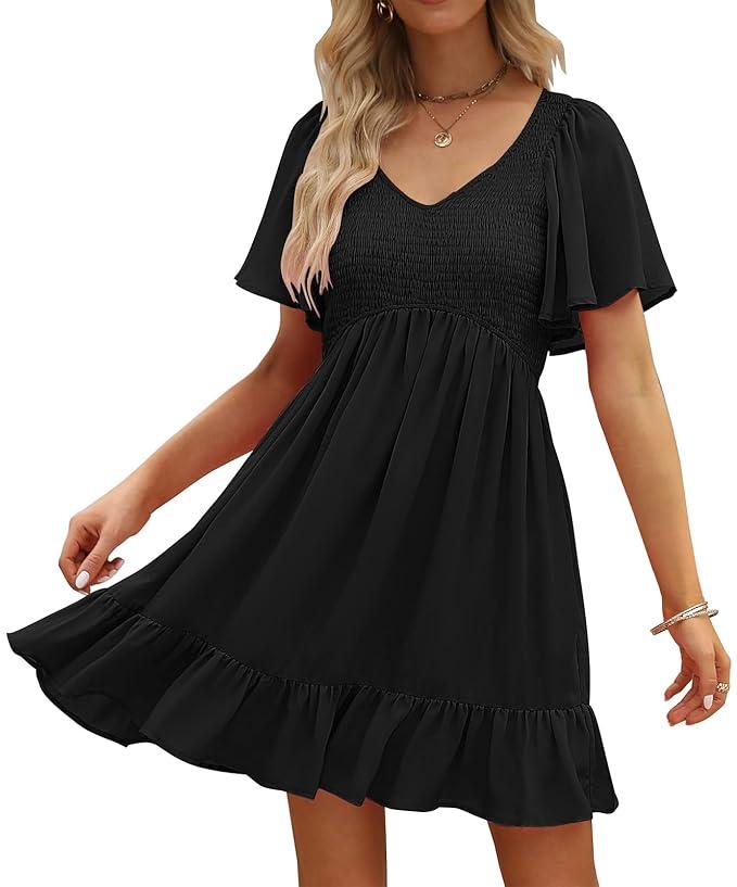 LILLUSORY WOMEN BLACK DRESS M