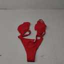 Kaei&Shi Sexy One Piece Swimsuit for Women,Cut Out Criss Cross Bathing Suit,Thong Monokini Swimsuits (Small, Red)