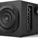 2.1 Computer Speakers with Subwoofer, 160W RMS, Bluetooth 5.3, Black | A 8-inch subwoofer, wood cabinets and silk dome tweeters. AUX/RCA, optical and coaxial inputs for PCs, TVs and turntables.