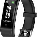 GRV No Bluetooth Pedometer Watch Fitness Tracker No Phone Needed, Step Counter Calories/Sleep Tracker for Walking Running for Men Women Waterproof (Black)