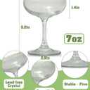 Martini Glasses set of 4, Cocktail Glasses 7oz Crystal Martini Coupe Glasses Blown Glass for Martini, Champage,Whsiky,Cocktail, Gift for House Warming/Wedding/Party/Valentine