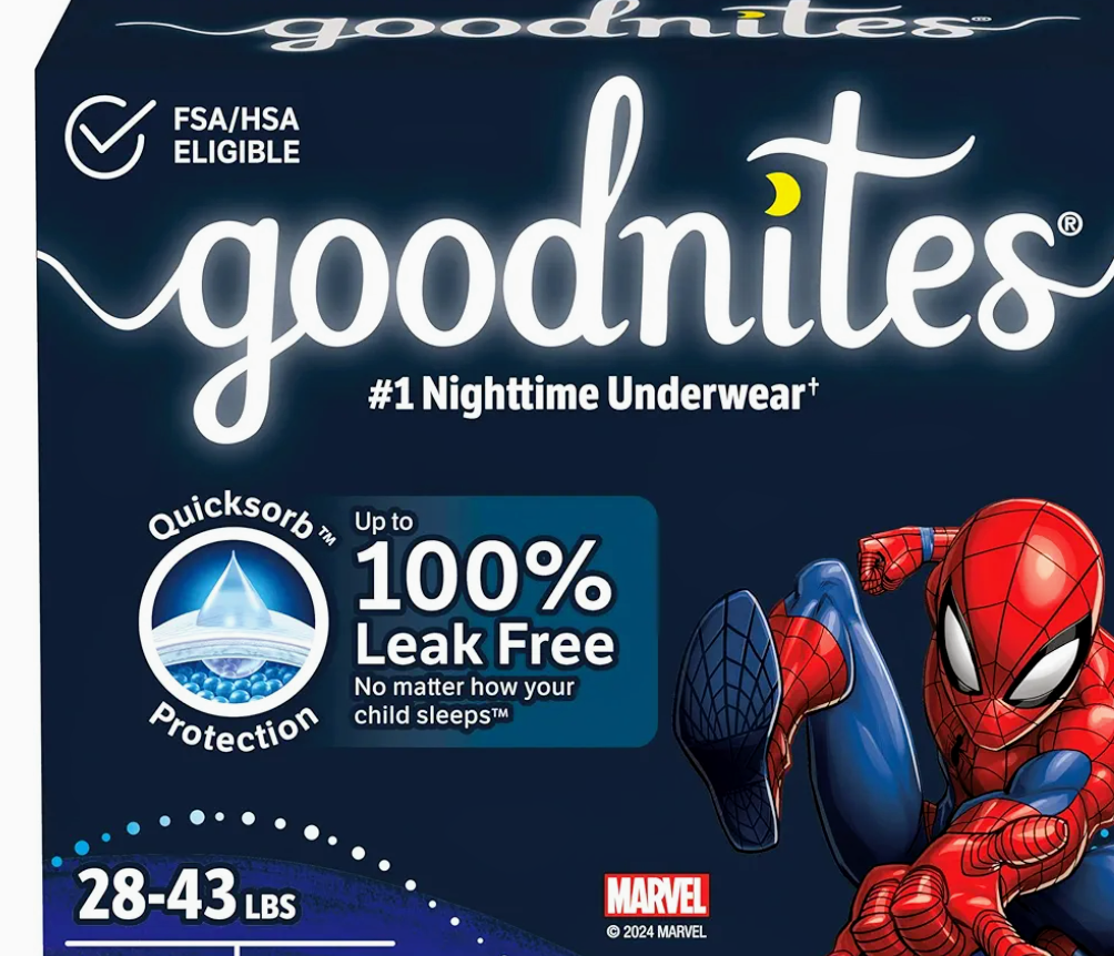 Goodnites Boys' Nighttime Bedwetting Underwear, Size Extra Small (28-43 lbs)