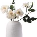 White Vases, Minimalist vase,Ceramic Vase,Modern Flower vase, Home Decor vases, Fits Everywhere, Best Decoration for Christmas, Mother's Day and Other Festivals, 5.9 Inch.(ZJ White)