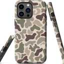 for iPhone 14 Pro Max Case,Retro camo Design,Dual Layer Soft TPU Hard PC Bumper Case Design