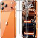 TAURI for iPhone 17 Pro Case, Full Camera Protection with Screen Protector, Anti-Yellowing Military-Grade Protection Shockproof Slim Phone Case for iPhone 17 Pro, Clear