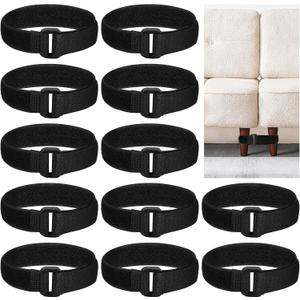 12PCS Sectional Couch Connectors | Sectional Connectors for Fasten Sofa Legs Together Couches Connector Straps