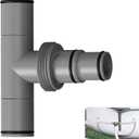 Pool Hose Adapter Connector, Kardeep 1-1/4" or 1-1/2" T Joint Pool Hose Connector Plastic Coupling for Swimming Vacuum Adapter, Cleaner, and Filter Pump Hoses (3 Way - 1.5-1.25+1.5)