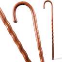 Brazos Handcrafted Wood Walking Cane, Twisted Oak, Crook Style Handle, for Men & Women, Made in The USA, 37"