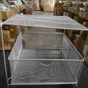 Amazon Basics Mesh Sliding Basket Organizer, Silver, Brand New