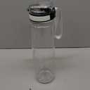 Tritan Clear Water Bottle | No Markings 32oz Sports Water Bottle | Leak Proof Re-Usable Flip Top Plastic Drinks Bottles for School, Office, Gym, Cycling, Exams (Clear-32oz)