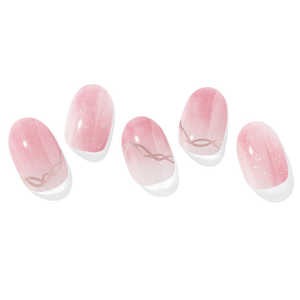 ohora Semi Cured Gel Nail Strips (N Rosy Dew) - Pink, Solid, Works with Any UV/LED Lamps, Salon-Quality, Long Lasting, Easy to Apply & Remove - Includes 2 Prep Pads, Nail File & Wooden Stick