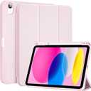 ProElite Smart Case for iPad (A16) 11th/10th Generation (2025/2022) Auto Sleep/Wake Cover Left Side Pencil Holder Soft Flexible Case Recoil Series - 
Lightpink