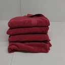 Bath Towels Set of 4 (54" x 27") - Large Bathroom Towel Set - 100% Cotton Towels for Bathroom - Highly Absorbent & Quick Dry Bath Towel Multipack - New Apartment Essentials Red