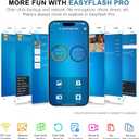 Flash Drive for iPhone 256GB, 4 in 1 USB Type C Memory Stick, Photo Stick External Storage Thumb Drive for iPhone iPad Android Computer, Sky Blue